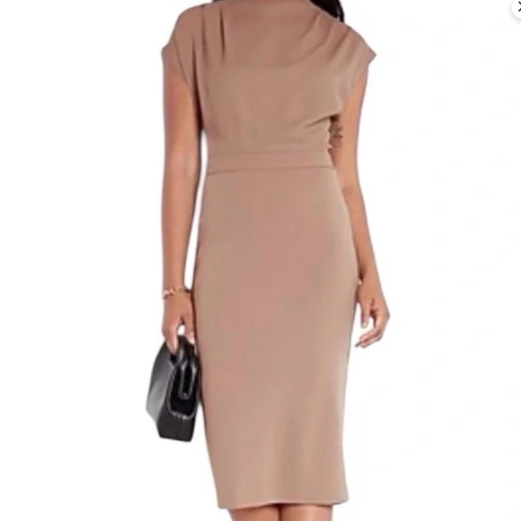 Elegant EXPRESS TAUPE S Dress - Picture 1 of 7